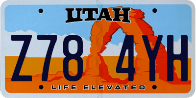 UT license plate Z784YH