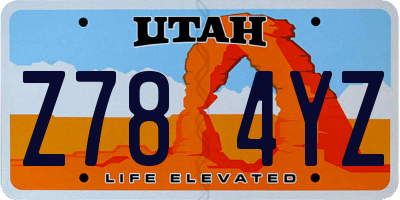 UT license plate Z784YZ
