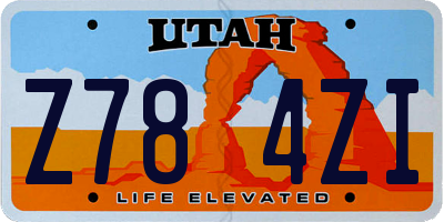 UT license plate Z784ZI