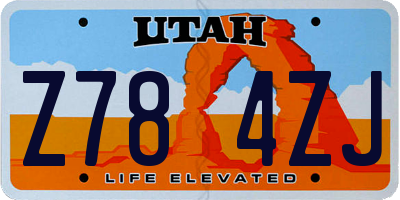UT license plate Z784ZJ