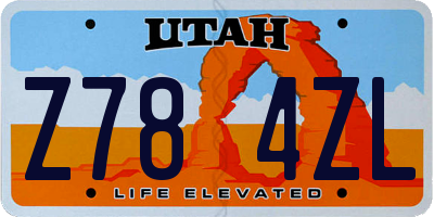 UT license plate Z784ZL