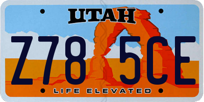 UT license plate Z785CE