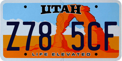 UT license plate Z785CF