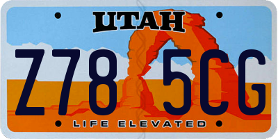 UT license plate Z785CG