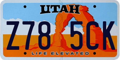 UT license plate Z785CK