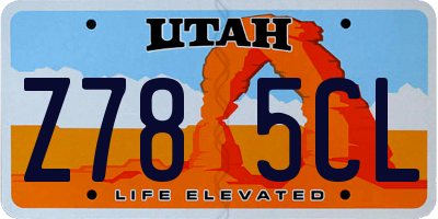 UT license plate Z785CL