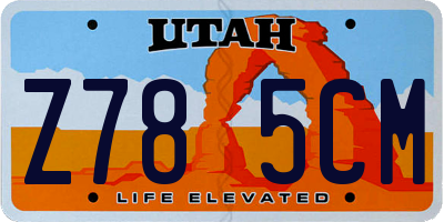 UT license plate Z785CM