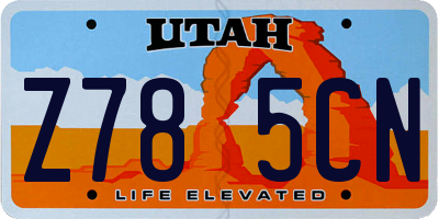 UT license plate Z785CN