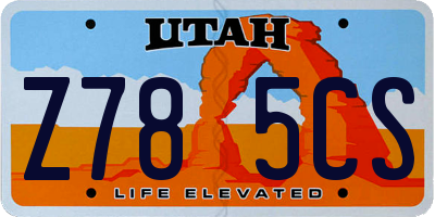 UT license plate Z785CS