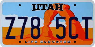 UT license plate Z785CT