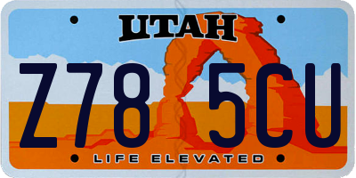 UT license plate Z785CU