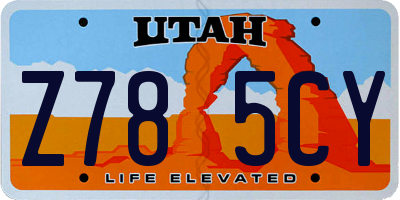 UT license plate Z785CY