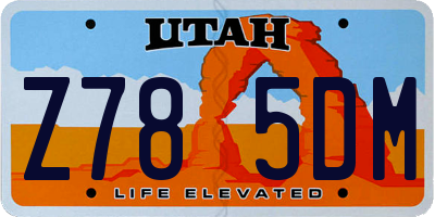 UT license plate Z785DM