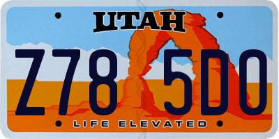 UT license plate Z785DO