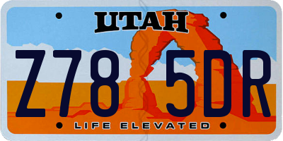UT license plate Z785DR