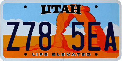 UT license plate Z785EA