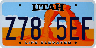 UT license plate Z785EF