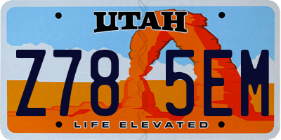 UT license plate Z785EM
