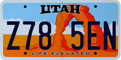 UT license plate Z785EN