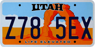 UT license plate Z785EX