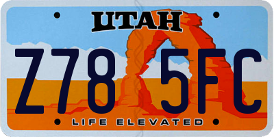 UT license plate Z785FC