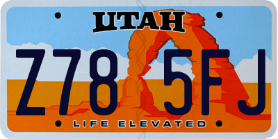 UT license plate Z785FJ