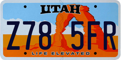 UT license plate Z785FR