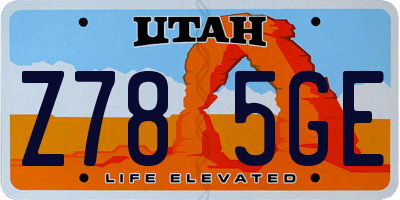 UT license plate Z785GE