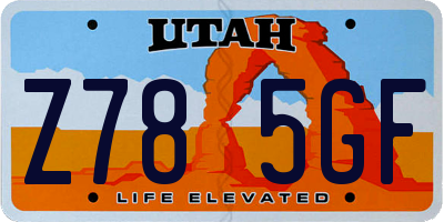 UT license plate Z785GF