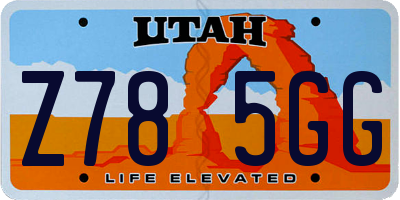 UT license plate Z785GG