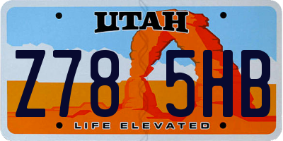 UT license plate Z785HB