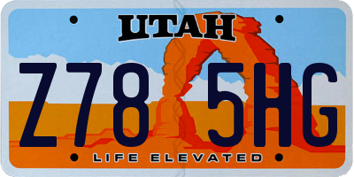 UT license plate Z785HG
