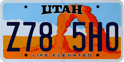 UT license plate Z785HO