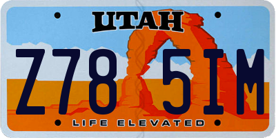 UT license plate Z785IM