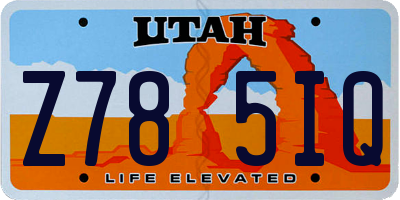 UT license plate Z785IQ