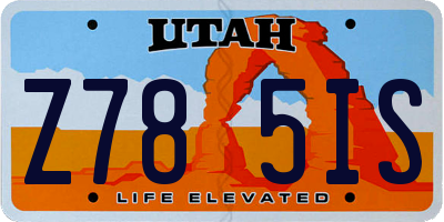 UT license plate Z785IS