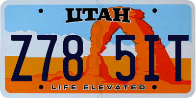 UT license plate Z785IT