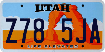 UT license plate Z785JA