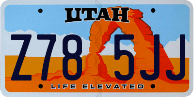 UT license plate Z785JJ