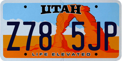 UT license plate Z785JP