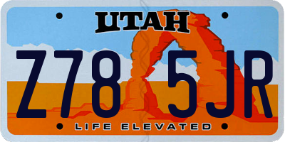 UT license plate Z785JR