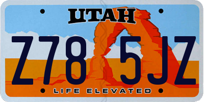 UT license plate Z785JZ