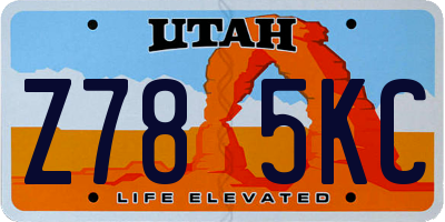 UT license plate Z785KC
