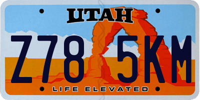 UT license plate Z785KM