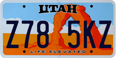 UT license plate Z785KZ