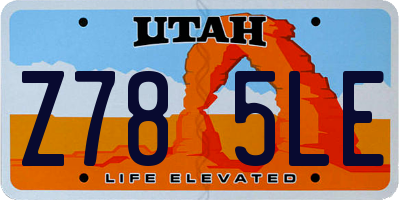 UT license plate Z785LE