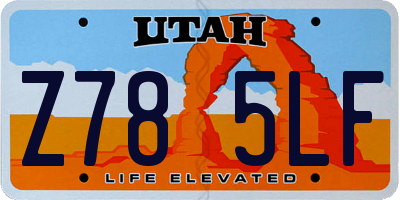 UT license plate Z785LF