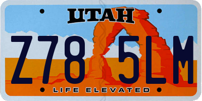 UT license plate Z785LM