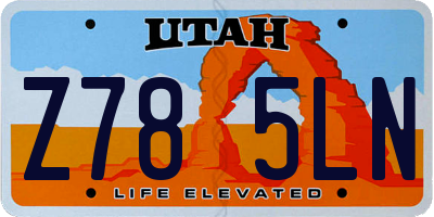 UT license plate Z785LN
