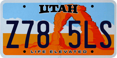 UT license plate Z785LS
